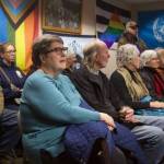Members of the public crowded into Langley City Council chambers to catch a glimpse of the new mayor Tuesday. (Photo by Susan S. Scott)