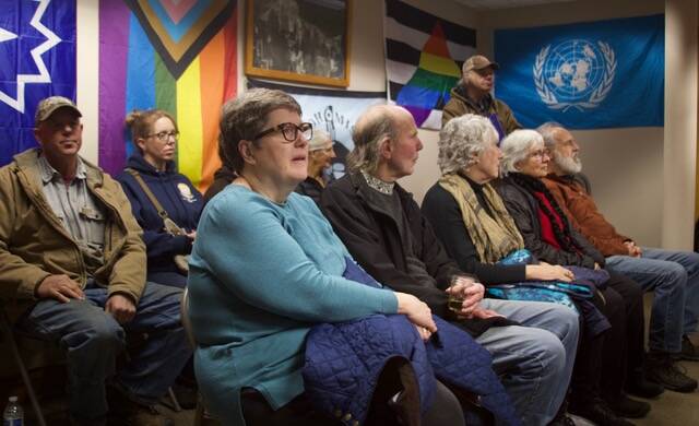 Members of the public crowded into Langley City Council chambers to catch a glimpse of the new mayor Tuesday. (Photo by Susan S. Scott)