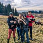 Photo provided
The Bell family adopted three rescue lambs from Ballydidean Farm Sanctuary this past spring. From left,  Emily with Poppet, Zetta with Widget, Shaun and Tyson with Otis.