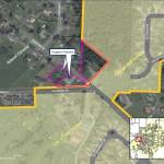 In order to be annexed, the Smiths need to combine their property (outlined by the purple rectangle) with the Kirkendalls' two properties that border with the city. (Map provided by the City of Oak Harbor)