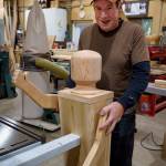 Kelly Cameron created the dolls to have movable arms so they can hold signs or trays. (Photo by David Welton)