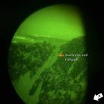 A photo taken through night vision device shows the presumed fall path of a hiker from near the top of Mount Ellinor, on Dec. 16. (Courtesy of NAS Whidbey Island SAR)