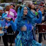 The streets of Langley were teeming with mermaids, jellyfish, sea anemones, seals, sharks, shrimp and, of course, whales of all kinds as people in colorful costumes celebrated the return of the annual Welcome the Whales parade in April. (Photo by David Welton)