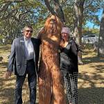 Bob and Rhonda Severns with Sasquatch.