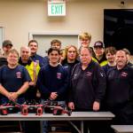 The team at North Whidbey Fire and Rescue pose with the new thermal imagine cameras. (Photo provided)