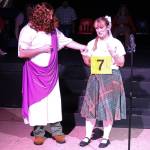 Marcy Park (Karina Andrew) has a conversation with Jesus Christ (Andrew Huggins). (Photo by Luisa Loi)