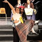 Mitch Mahoney (Grace Jones) holds Marcy Park (Karina Andrew) in a scene of the show. (Photo by Luisa Loi)