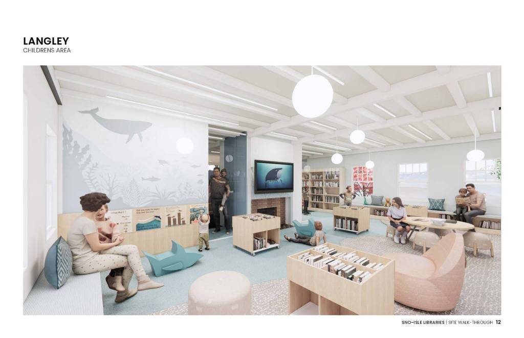 The newly updated Langley Library will have a more engaging childrens area. (Concept art provided)