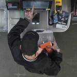 Oak Harbor Walmart surveillance footage showing a suspect in a theft case who was identified by his tattoos. (Photo courtesy of the Oak Harbor Police Department)