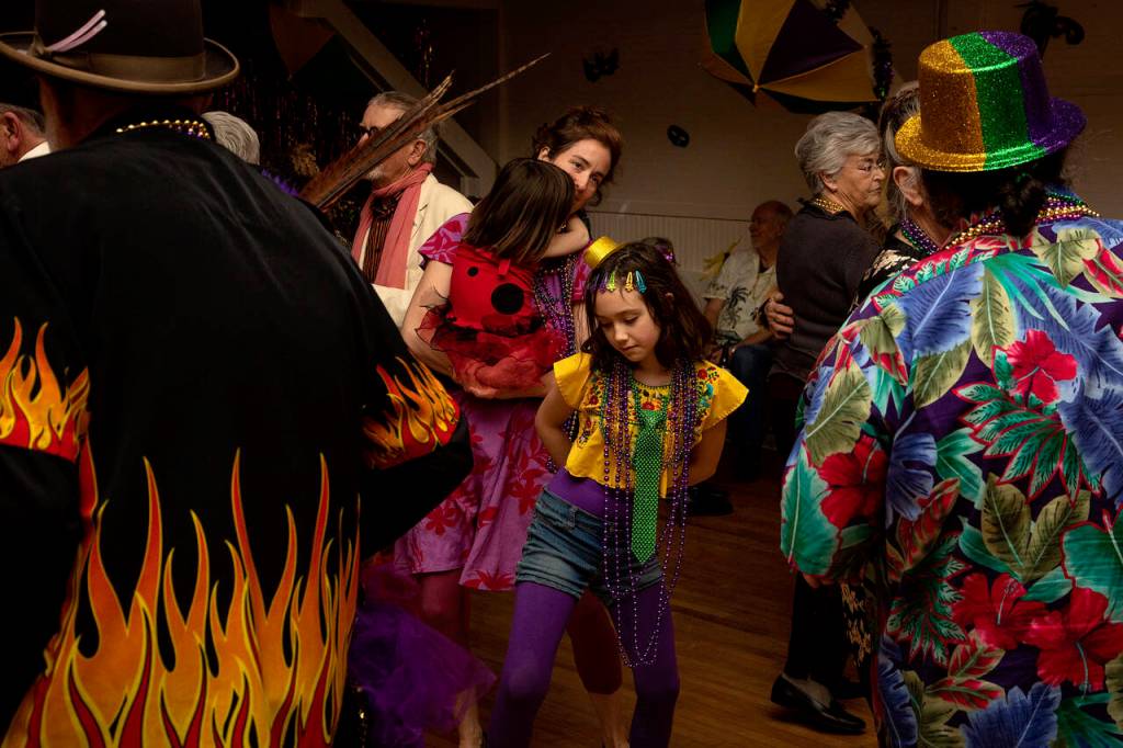 The Mardi Gras party is a free, family-friendly event. (Photo by David Welton)