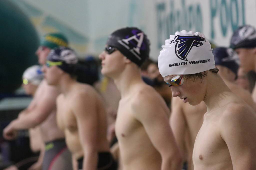 Sophomore Rowan Jung took third place in the 200 yard freestyle and the 500 yard freestyle at the district meet. (Photo by Matt Simms)