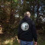 Whidbey bigfoot researcher David Ellis explores the woods outside Langley (photo by Sam Fletcher)