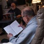 Oak Harbor resident Carl Smith reads at a Kabbalah study session. (Photo by Sam Fletcher)