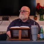 Photo by Sam Fletcher
Oak Harbor resident David Robbins leads the discussion at a Kabbalah study session.