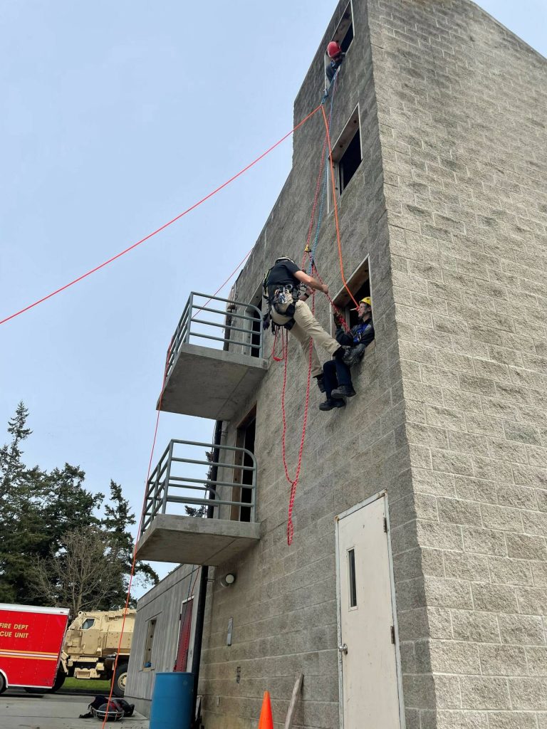 Firefighters participate in training exercises. (Photo by South Whidbey Fire/EMS)