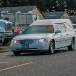 Oak Harbor residents rally to support Donovan Davis at his funeral procession on Friday. (Photo courtesy of Felicia Warrington)