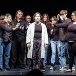Rulon Stacey (played by Eclipse Garrett) announces Matthew Shepards death while surrounded by reporters. (Photo by Luisa Loi)