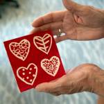 An individual piece of Little Art, made by Linda Schrock. (Photo by David Welton)