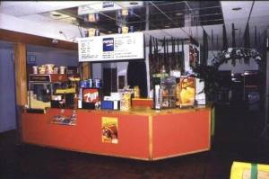 The concession stand at Oak Harbor Cinemas in a photo from 1999. Today, the cinema includes a beer and wine bar. (Photo provided)