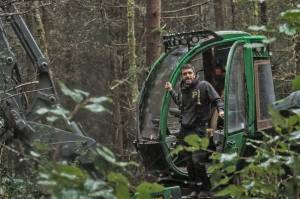 Photo by Sam Fletcher
David Janicki of Janicki Logging Co. thins the Trillium Community Forest on Tuesday.