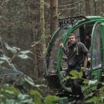 David Janicki of Janicki Logging Co. thins the Trillium Community Forest on Tuesday. (Photo by Sam Fletcher)