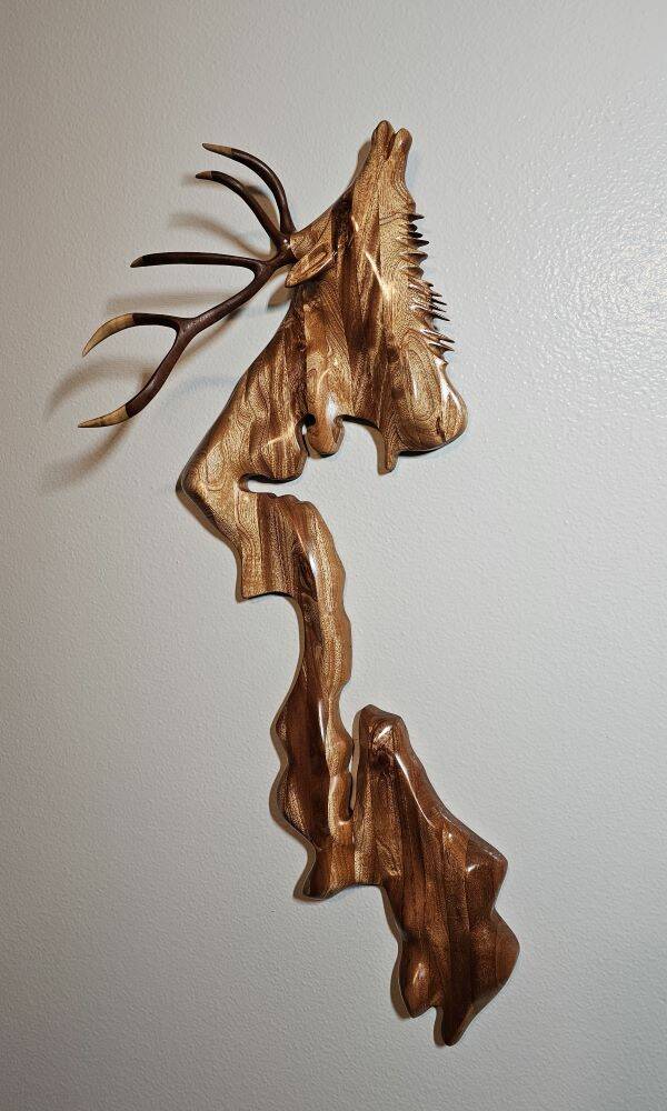 Pilkington mixed Bruiser the Elk and Whidbey Island together to create this scuplture. (Photo provided)