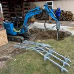 To combat liquefaction, Reddan Construction installed 22 helical anchors, drilled 45 feet into the earth, beneath the new foundation. (Photo courtesy of Reddan Construction)