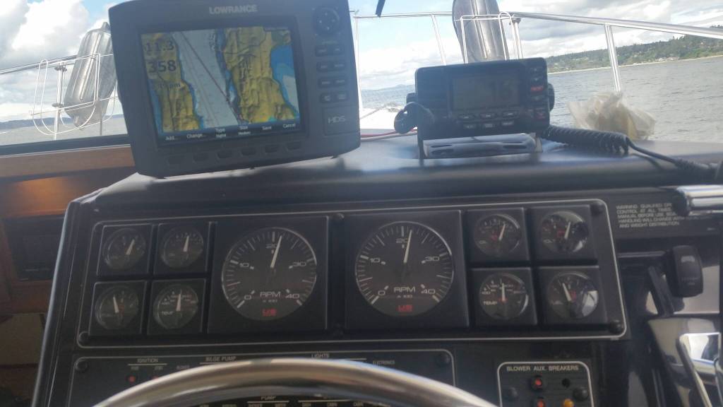 Deception Pass Sail & Power Squadron teaches members how to read and operate navigational equipment. (Photo courtesy of Jerry Liggett)