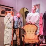 Photo by Luisa Loi
Eric, played by Wesley Moran, refuses to let Mr. Forbright, the undertaker played by Steve De Haven, take a body for an autopsy.