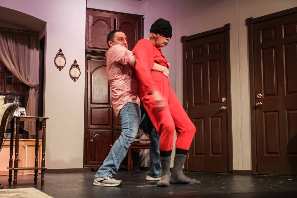 Photo by Luisa Loi
Norman holds an unconcious Uncle George (played by Kevin Wm. Meyer).