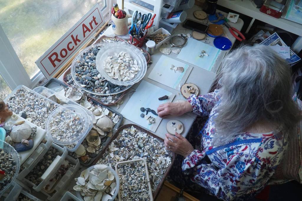 Photo by Sam Fletcher
Whidbey Artist Libby Hammer makes her Ragamuffins in her home studio.