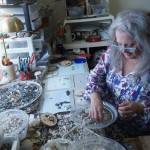 Photo by Sam Fletcher
Whidbey Artist Libby Hammer makes her Ragamuffins in her home studio.