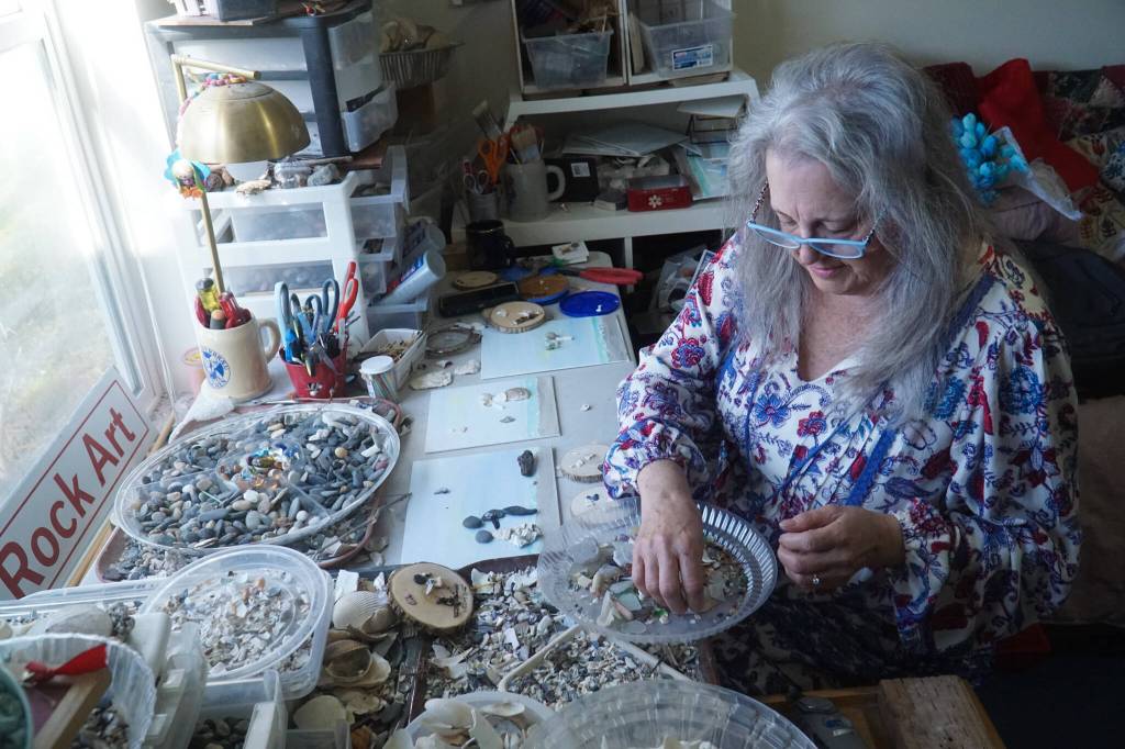 Photo by Sam Fletcher
Whidbey Artist Libby Hammer makes her Ragamuffins in her home studio.