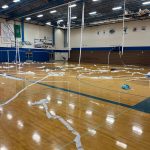 The gym on Monday morning. According to Moccia and Patton, students entered the school by using two staff members key badges without permission. (Photo provided)