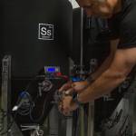 Photo by Caitlyn Anderson
Stephen Chavez, owner of Crossed Arrows Brewery, pours a sample of his beer.