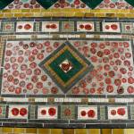 Tiled floor in Carol Rose Deans studio reads Follow the yellow brick road. (Photo by Kira Erickson/South Whidbey Record)