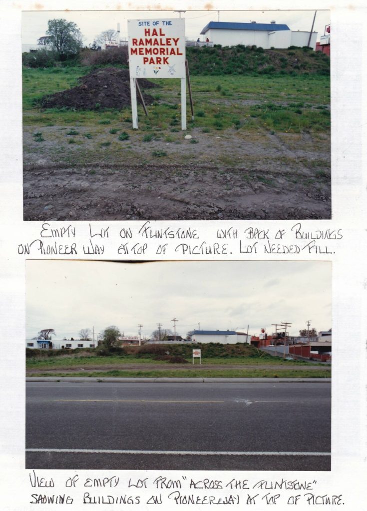 The lot of Hal Ramaley Memorial Park sitting before any work by the Oak Harbor Garden Club and Rotary Club. (Photo provided)