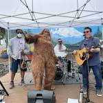 Photo courtesy of Teresa Besaw
Garry the Sasquatch jams with the band at the 2023 Sasquatch Walk in Oak Harbor.