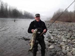 Photo Provided
Whidbey Island Fly Fishing Club member Clayton Wright Chum shows off his Skagit River catch.