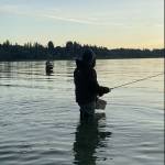 Photo Provided
Whidbey Island Fly Fishing Club members fish at twilight.