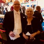 Randall Johnson with his mother, Dana Gilroy, at the Nobel Prize ceremony in 2017. (Photo provided)