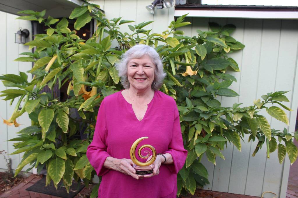 Jennifer Townsend with the Best Female Film Director award from the Santa Cruz Film Festival. (Photo provided)