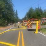 Photo provided by South Whidbey Fire/EMS
Firefighters responded to a blaze at an East Harbor Road address Friday.