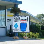 Oak Harbors Water Supply signs recently dropped to Stage 1, recommending water conservation practices. (Photo by Sam Fletcher)