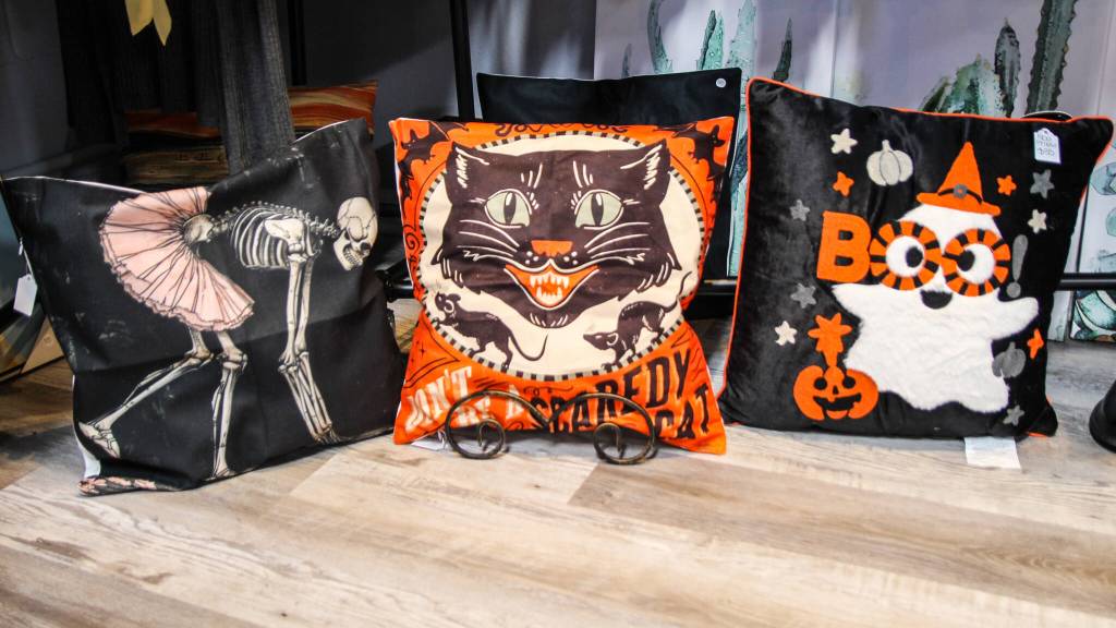 Photo by Luisa Loi
Spooky pillows are among the Halloween decor that can be found at Wild Ophelias.
