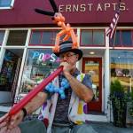 Photo by David Welton
Brit Anders entertained children with colorful balloon creations.