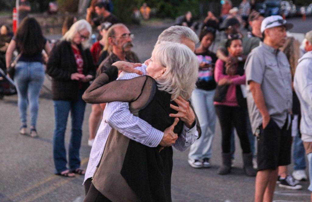 Photo by Luisa Loi
A couple dances to the sound of Locarno on Friday.