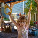 Evie Blevins, 3, plays at the South Whidbey Childrens Center. (Photo by David Welton)
