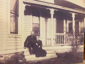 photo provided
Francis and Mary Ellen LeSourd sit on the porch of the home they built in 1892.