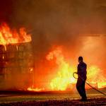 Photo by David Welton
This image of a fire destroying a farm building just outside of Coupeville in 2023 won third place for the Breaking News Photo category.